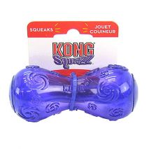 kong squeezz dumbbell dog toy