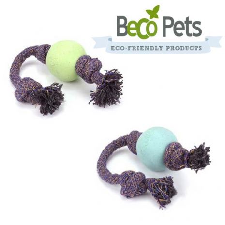 beco ball on a rope dog toy