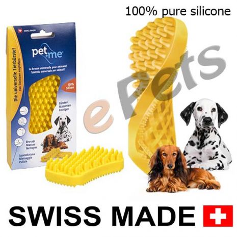pet and me silicone brush yellow epets