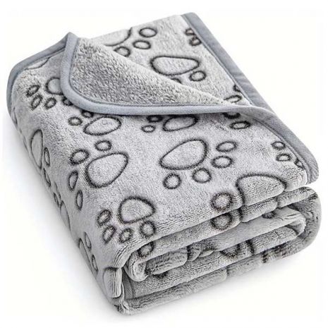 Κουβέρτα Σκύλων Flannel Fabric Paw Print