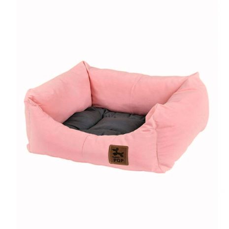 Κρεβατάκι Σκύλου Γάτας Μαλακό Πούφ Ροζ